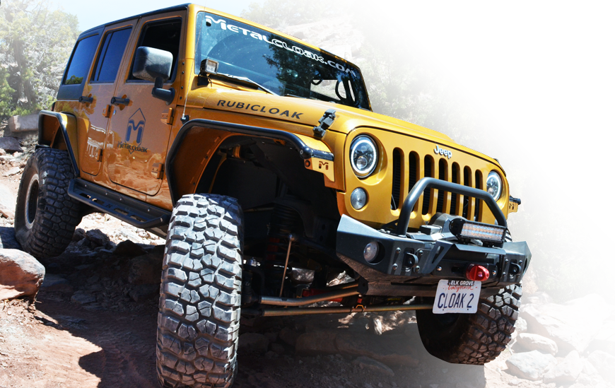 Gold Cloaked JK Wrangler fully equipped with MetalCloak parts