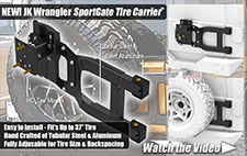 JK Wrangler sportgate tire carrier thumbnail