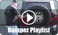 bumper playlist with man holding rear tire carrier