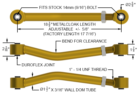 Jeep Jk Control Arm Length Chart